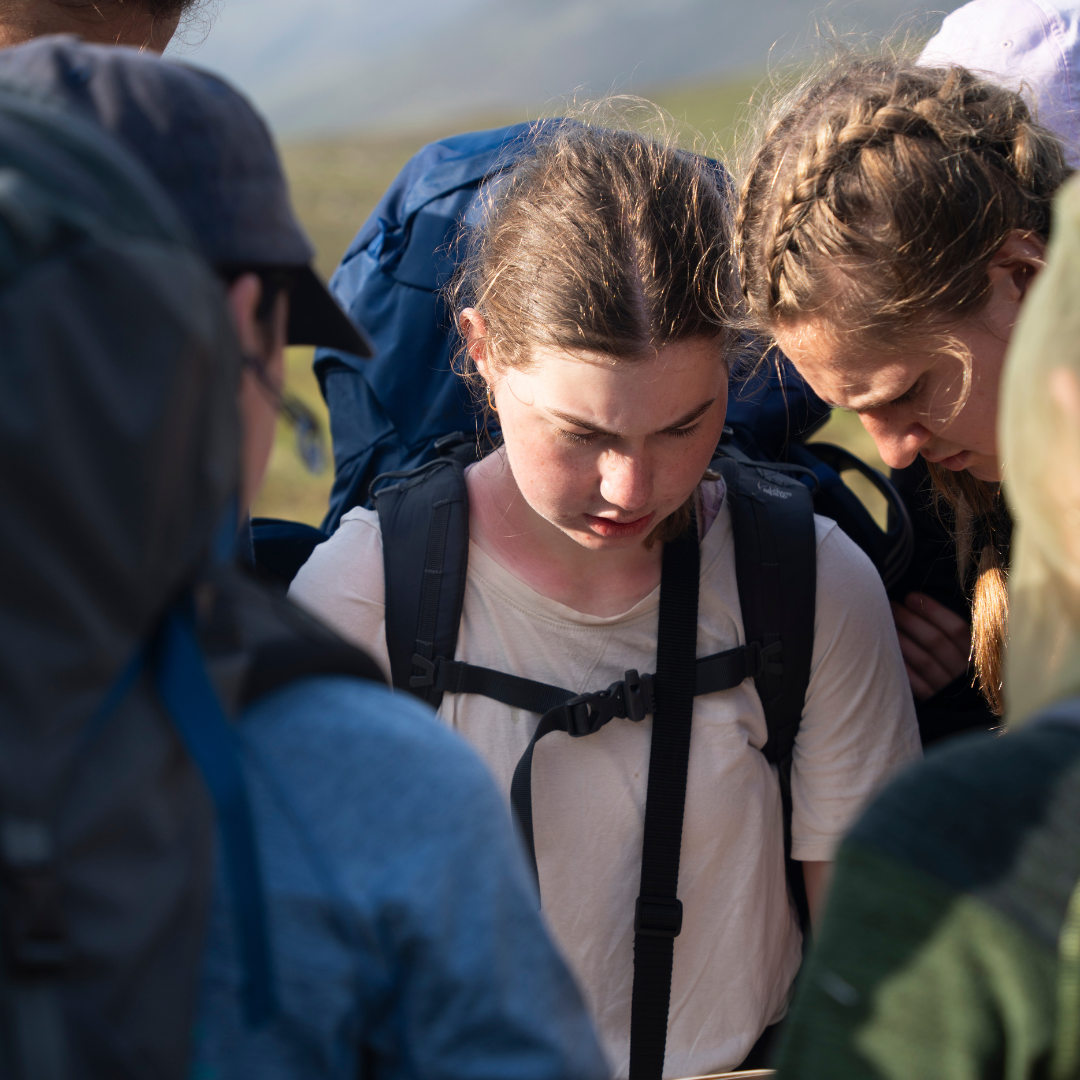 Students navigating on DofE Expedition