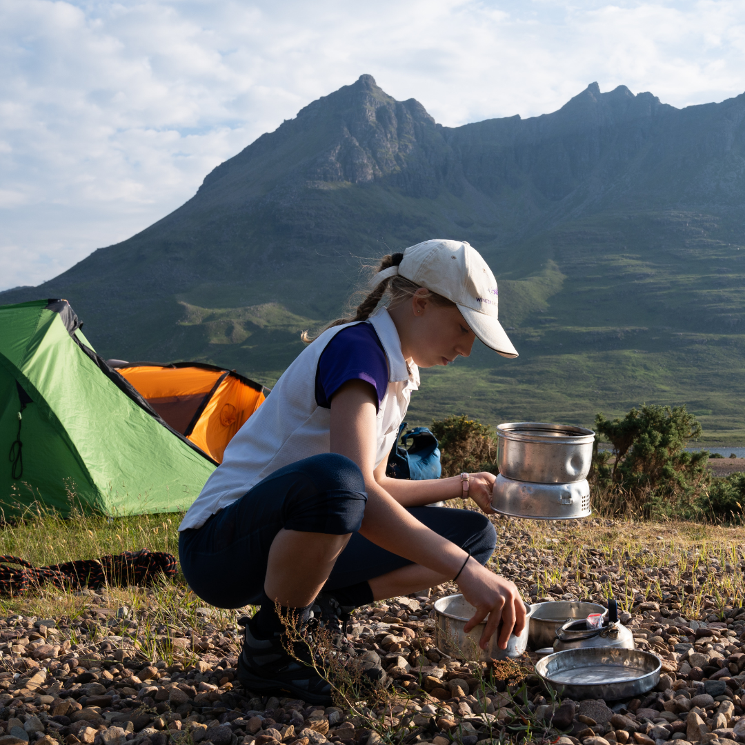 Outdoor and Adventure Learning cooking on expedition